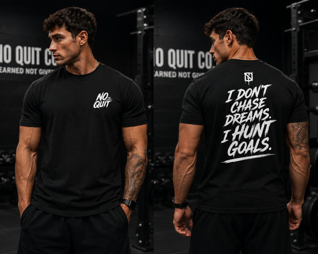 I Don't Chase Dreams I Hunt Goals Heavyweight Oversized T-Shirt