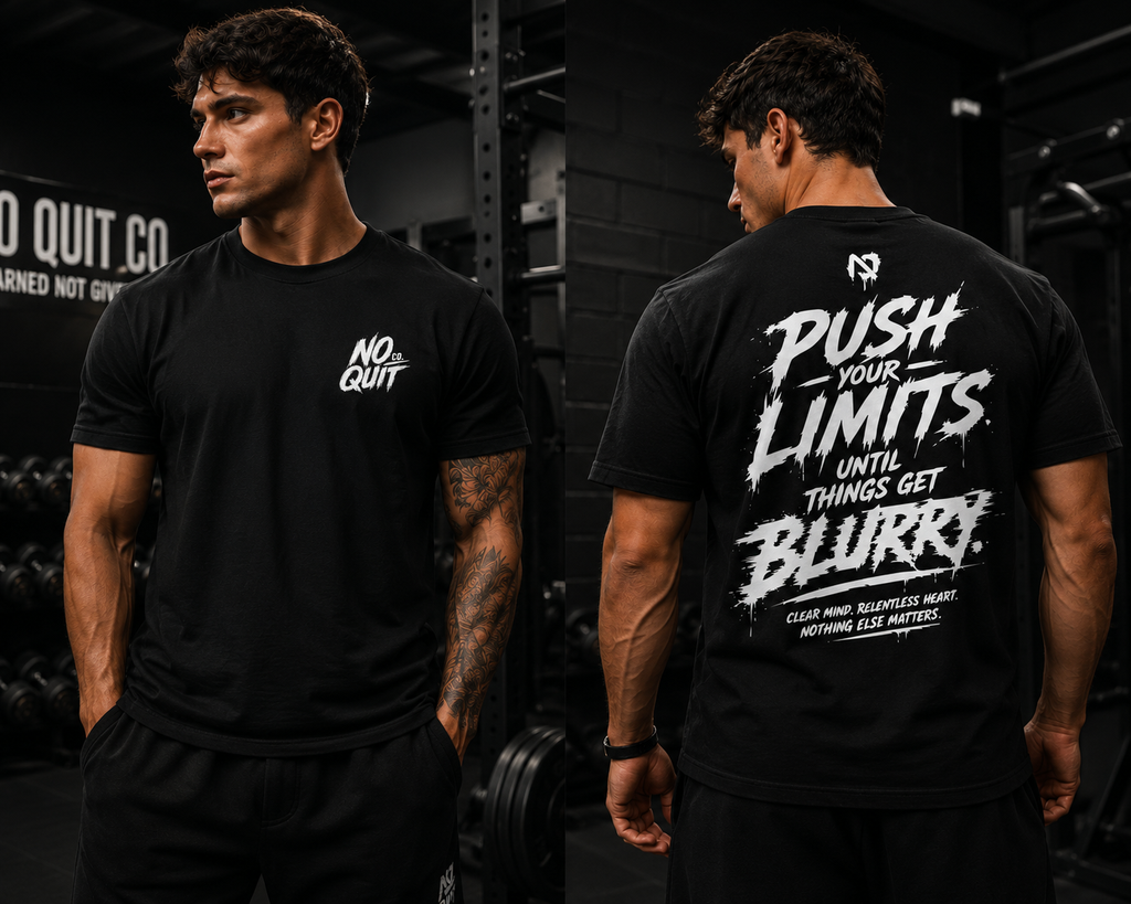 Push Your Limits Until Things Get Blurry Heavyweight Oversized T-Shirt